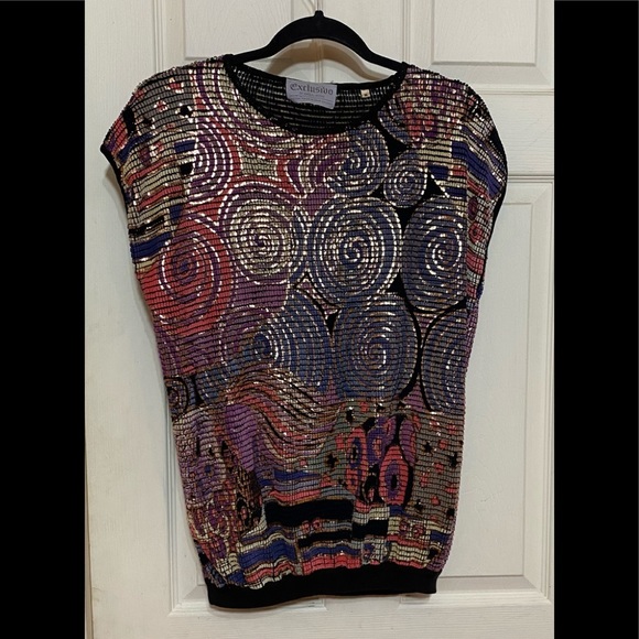 Vintage 11/26/1973 EXCLUSIVE by Emilio Rossi blouse size M - Picture 1 of 12